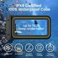 thumbnail image 4 of CxhicLuv Waterproof Floating Cell Phone Bag, PVC Phone Pouch for Swimming & Outdoor Activities, IPX8 Certified Dry Bag, Fits Smartphones up to 6.7" for Beach, Camping, Rafting & Waterpark Use, 4 of 6