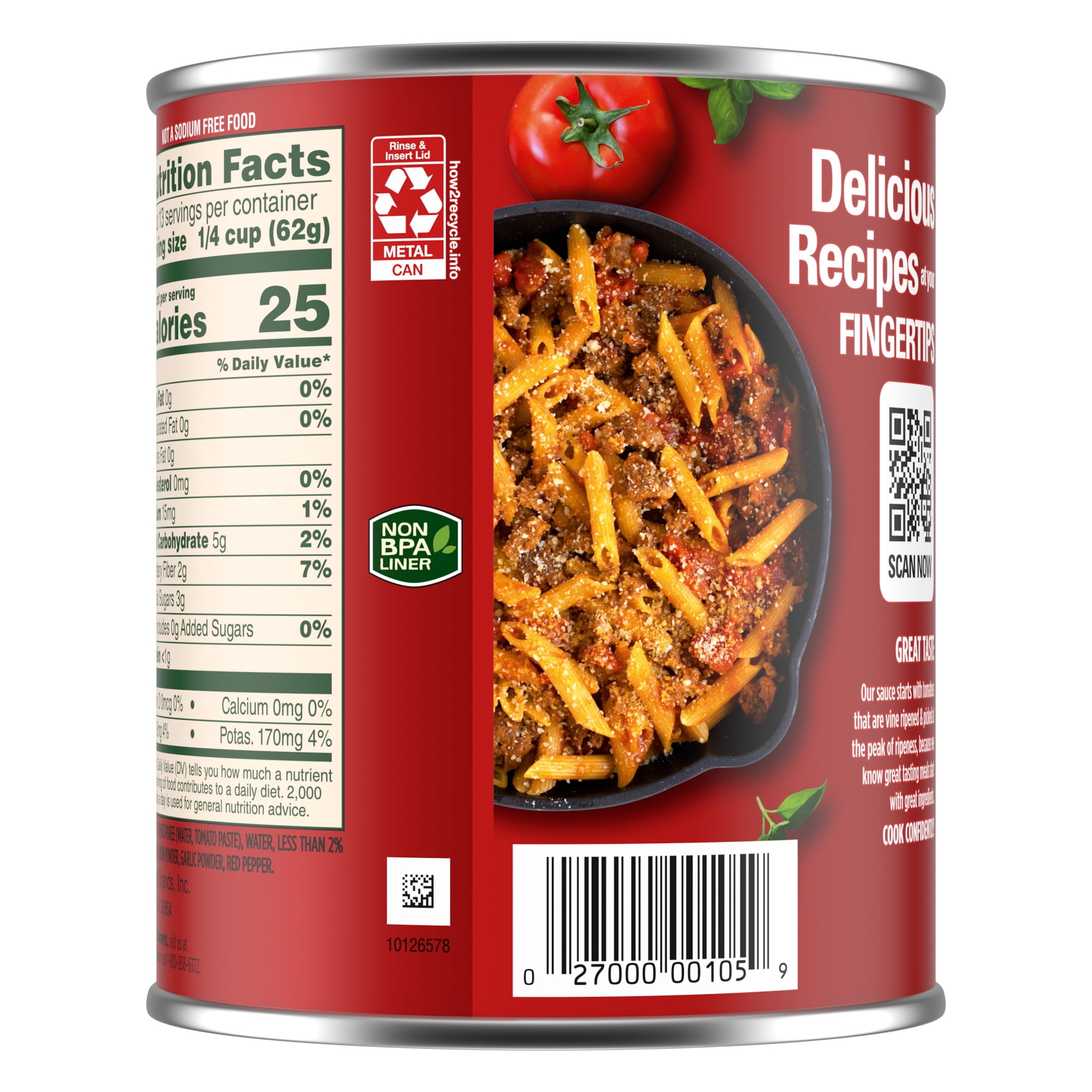 Hunt’s No Salt Added Tomato Sauce, Perfect for Chili & Soups, 29 oz. Can
