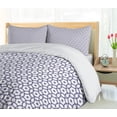 thumbnail image 5 of Ambesonne Abstract Duvet Cover Set, Circle Floral Elements Art, Queen, White Purpleblue, 5 of 6