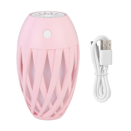 

300ml 3 in 1 Plastic Mute Olive Flower Humidifier Fan LED Night Light USB Mini Household Colorful Ambient Decoration LampPink