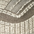 thumbnail image 4 of Noble House Lorelei Boho Wool and Cotton Ottoman Pouf, Gray and White, 4 of 7
