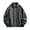 Dark Gray, variant on Men's Full Zip Up Patchwork Jackets Spring Fall Lapel Basic Casual Bomber Jackets Retro Nostalgia Heritage Zip-Up Collared Jacket Trendy Spring Autumn Coat, Men's Fashion Outerwear
