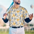 thumbnail image 5 of Lsque Funny Chicken Pattern Mens Polo Golf Shirts Funny Graphics Shorts Sleeve Button Shirts Baseball T-shirt-4X-Large, 5 of 7