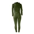 thumbnail image 5 of LovelyWholesale Long Sleeve Hooded Collar Plus Size Hooded Collar Kangaroo Pocket Women's Plus Tracksuit Set, 5 of 6