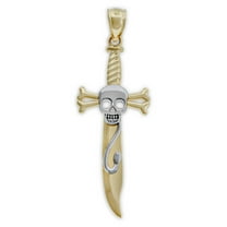 Charm America - Gold Pirate's Sword Charm - 14 Karat Solid Gold
