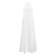 thumbnail image 4 of Vestido largo de verano para mujer, cuello halter cruzado, sin mangas, color sólido, recortado, sin espalda, fluido, línea A Pompotops ghjkhdj4017, 4 of 7