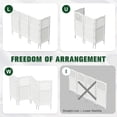 thumbnail image 5 of Devoko Fence Privacy Screen,4 Panels Outdoor Screen Enclosure for Patio & Yard, Resin Fence Panels Ideal for Hiding Air Conditioner and Trash Can, White, 5 of 7