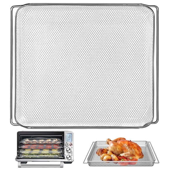 GWY Smart Oven Accessories for Breville BOV900BSS BOV950BSS Smart Oven Air Fryer Pro,16.5"D x 11.8"W x 0.5"H Food Grade Steel Dehydrate Mesh Baskets Accessories for Breville Air Fryer Toaster Oven