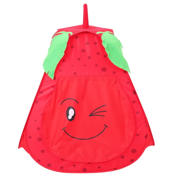 Niños Strawberry Tent Portable Kids Game House Castillo interior Tienda plegable Ocean Ball Pool
