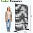 thumbnail image 3 of Slsy Metal Privacy Screen, 71" H X 45.7" W Freestanding Rustproof Steel Privacy Panels, Metal Outdoor Privacy Screens Decorative Fence with Stand for Deck, Patio, Backyard & Balcony, 3 of 9