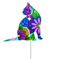 thumbnail image 6 of POYOGA 7” Cat Decorative Garden Stakes Metal Yard Art with Colorful Kitten Design, 6 of 8