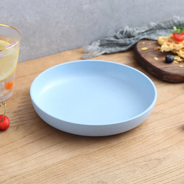 Kitchen Essentials Wheat 20cm Deepens Large Plate Family Large Capacity Fruit And Vegetable Plate Salad Plate Snack Plate
