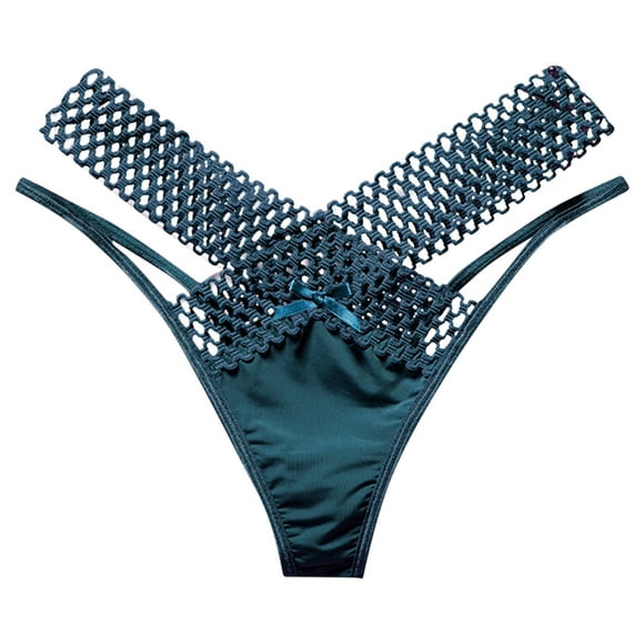 GDREDA Womens High Waisted Underwear Women Underwear Thongs Lace Bikini Panties G String Thong Stretch Ladie Brief Thong Green,One Size