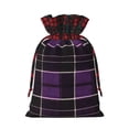 thumbnail image 3 of Color Matching Linen Bundle Mouth Gift Bag Can Be Used For Daily Small Items Purple Buffalo Plaid Check Tartan Scotland_1 Medium, 3 of 8