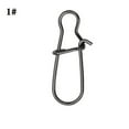 thumbnail image 1 of 100Pcs Durable Swivels Longline Connector Fishhook  Accessories Snap Long Line Clip Fishing Buckle Pin Open Eye Clips 1#, 1 of 8