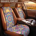 thumbnail image 3 of CHAQLIN Vintage Floral Pattern Airbag Compatible Car Seat Covers for Most Cars, Polyester Machine Washable Car Front Seat Covers Quilted Protective Cover, 3 of 7