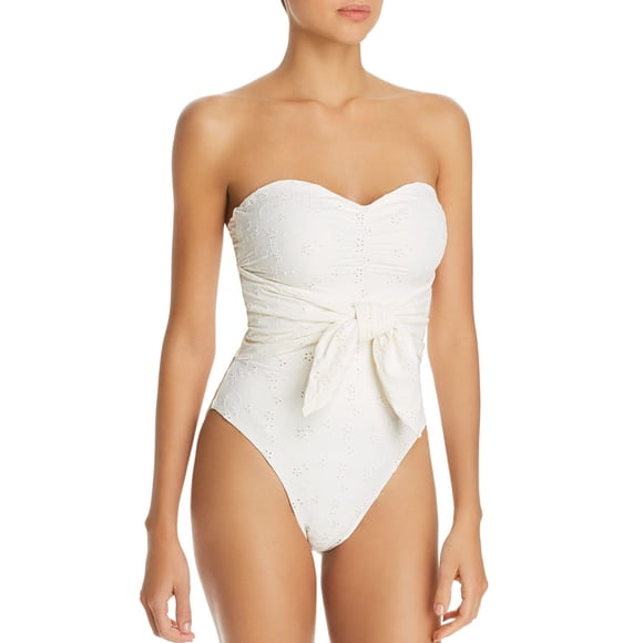 Onia Women’s x WeWoreWhat Capri One Piece, White, Large