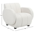 thumbnail image 3 of Safavieh Waylen Modern Wood and Fabric Dining Arm Chairs, Off-White, 3 of 6