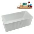 thumbnail image 4 of 59" Streamline N5000WH Soaking Freestanding Tub and Tray With Internal Drain in Glossy White, 4 of 11