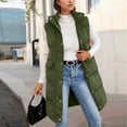 thumbnail image 2 of Lenago Women's Coat Casual Denim Jacket, Long Sleeve Button Down Coat Winter Warm Solid Color Side Pocket Hooded Button zipper long style Jacket Coat, 2 of 7