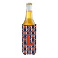 thumbnail image 2 of Carolines Treasures CJ1066-LMUK Letter L Football Orange Blue and white Ultra Beverage Insulators for slim cans  Slim, 2 of 2