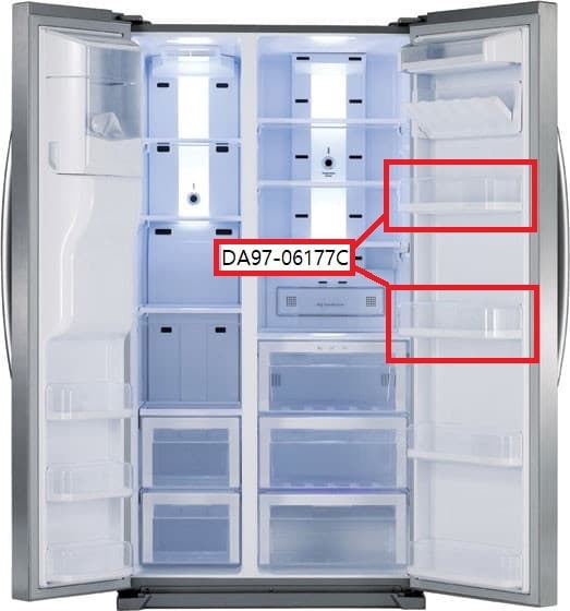 Samsung OEM Original Part: DA97-06177C Refrigerator Door Bin Guard Assembly