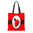 thumbnail image 1 of NUDECOR Canvas Tote Bag Bug Red and Black Reusable Handbag Shoulder Grocery Shopping Bags, 1 of 1