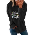 thumbnail image 6 of Enjoytime Womens Oversized Sweatshirt Merry Christmas Letter Printed Long Sleeve Pullover Tops Loose Casual Casual Fashion Hoodie Black M, 6 of 6
