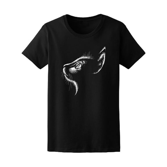 Smartprints Mens Graphic Tee - Cat Profile Animal - Regular Fit 100% Cotton