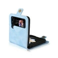 thumbnail image 2 of Dteck Case for Samsung Galaxy Z Flip 4,Magnetic Leather Card Pocket Case Shockproof Hard PC Bumper Wallet Cover,Lightblue, 2 of 8