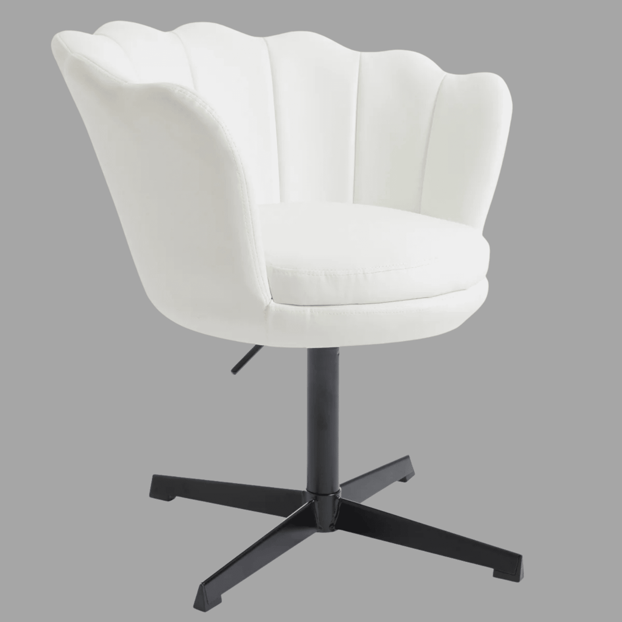 Impressions Vanity Melissa Swivel Modern Makeup Chair, 360 Degree Swivel Desk Chairs (White)
