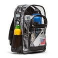 thumbnail image 2 of Expersion American Flag Clear Backpack, Transparent, See-Through, Heavy Duty, Stadium-Approved (Blue), 2 of 8