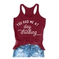 thumbnail image 3 of WEIWEN Racerback Tank Tops for Women You Had Me at Day Drinking Summer Casual Camisole Top for Women Workout Yoga Tanks Vacation Beach Shirts Women's Clothing , L, 3 of 5