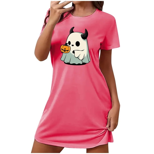 Camisón corto de talla grande para mujer, camisón de manga corta con estampado de pecho a la moda, camisón para mujer