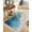 blue, variant on Blue Beach Coastal Bathroom Rug 2'x3', Summer Ocean Seaside Nautical Low Profile Front Entryway Rug with Tassels, Woven Cotton Washable Kitchen Mat Carpet for Foyer Bedroom Back Door Decor