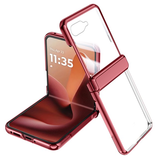 Funda para teléfono móvil YQODSZ Razr Ultra 2025 con bisagra transparente