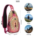 thumbnail image 4 of Geometric Mandala Sling Backpack with Abstract Ornamental Pattern, Lightweight Durable Crossbody Daypack, Adjustable Strap, Multiple Compartments for Travel and Outdoor Activities, 4 of 4