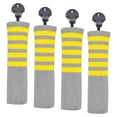thumbnail image 1 of 4 Uds. De cubiertas para cabeza de palo de Golf, reemplazo de cubierta de madera de calle con estilo Raya gris Zulema Fundas para cabezas de palos de golf, 1 of 7