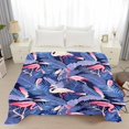 thumbnail image 4 of Flamingo Blanket,Funny Flamingo Collage Print Gifts for Flamingos Lovers, Soft Plush Flannel Throw Bed Sofa Bedroom Decoration 50 in x 40 in Small for Kids, 4 of 5