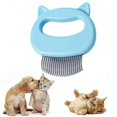 thumbnail image 3 of Pet Hair Removal Comb - Massage Tool for Removing Matted Fur, Knots, and Tangles (Blue), 3 of 4
