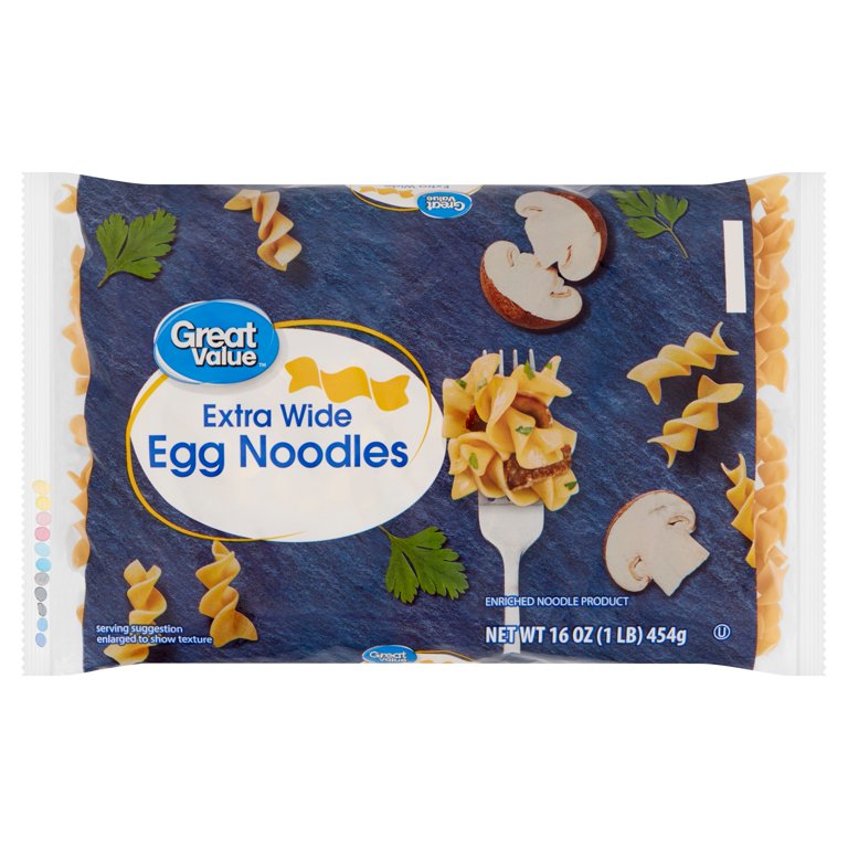 Great Value Extra Wide Egg Noodles, 16 oz - Walmart.com