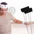 thumbnail image 4 of TABLZONE 2Pcs Black Underarm Crutch Covers Cotton Sponge Padding Breathable Mesh for Home Use, 4 of 8