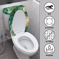 thumbnail image 4 of HELLHERO Green Marble Texture 2 Piece Set Elastic Edge Toilet Lid Covers with Adjustable for Soft, 4 of 8