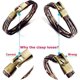 thumbnail image 4 of Pulsera de cuero vintage para hombre KATEA, pulsera de cuerda marrón, 4 of 5