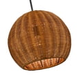 thumbnail image 3 of Millennium Lighting Inc. Millennium Lighting Elise Natural Rattan 1 Light Dome Pendant Fixture, 3 of 4