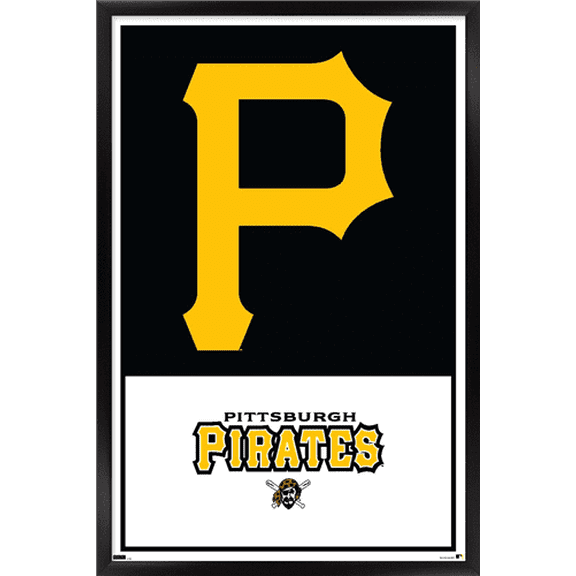 MLB Pittsburgh Pirates - Logo 22 Wall Poster, 22.375" x 34" Framed