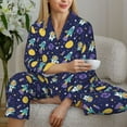 thumbnail image 6 of Uemuo Astronaut Corgi Pattern Womens Pajama Sets,PJ Set for Women,Pajamas for Women Logo,Long Sleeve Pajama Set for Women,Soft Long Sleeve Top With Pants-XX-Large, 6 of 9