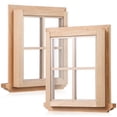 thumbnail image 1 of 2 Pcs Miniature Window Frame Models Tiny Furniture Window Ornaments Toys for Doll House, 1 of 8