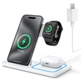 thumbnail image 1 of Cshidworld Estación de Carga 3 en 1 para Múltiples Dispositivos de Apple, Cargador Inalámbrico Plegable de 18W para iPhone 17 16 15 14 13 Pro Max Plus, Apple Watch Series, Airpods, 1 of 7