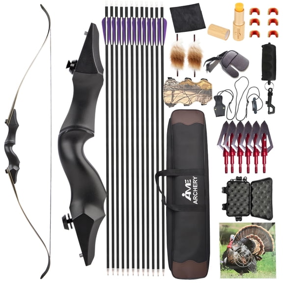 JUNXING F171A 58" 60" Recurve Hunting Bow 25-65 lbs